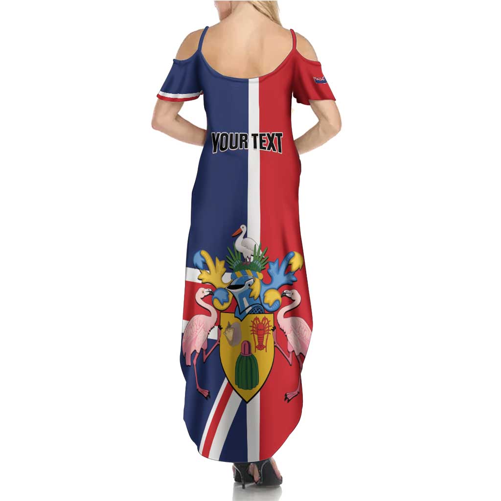 Personalised Turks and Caicos Islands Family Matching Summer Maxi Dress and Hawaiian Shirt Come On Team TCI