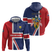Personalised Turks and Caicos Islands Hoodie Come On Team TCI