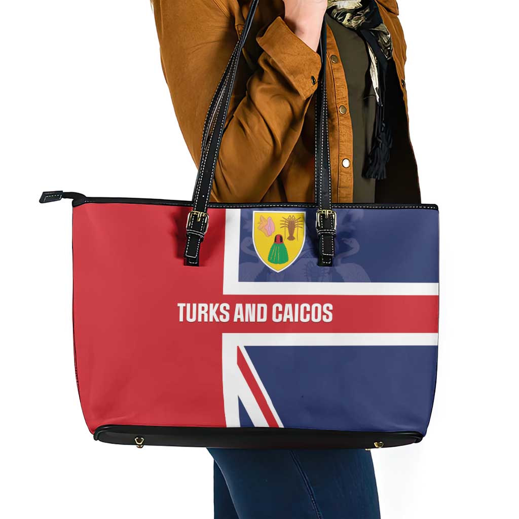 Turks and Caicos Islands Leather Tote Bag Come On Team TCI