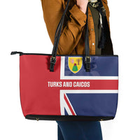 Turks and Caicos Islands Leather Tote Bag Come On Team TCI