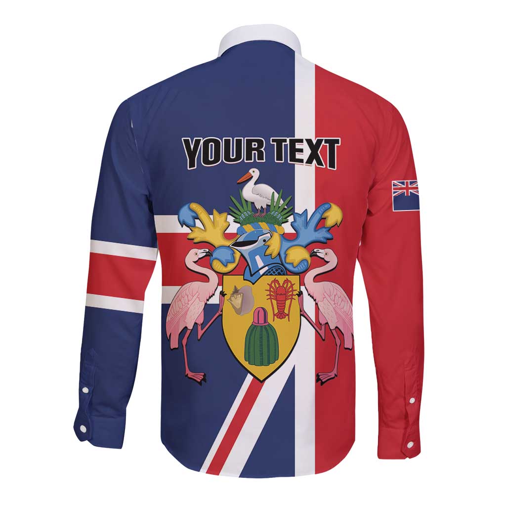 Personalised Turks and Caicos Islands Long Sleeve Button Shirt Come On Team TCI