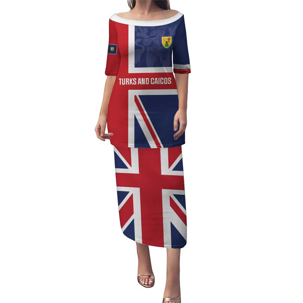 Personalised Turks and Caicos Islands Puletasi Come On Team TCI