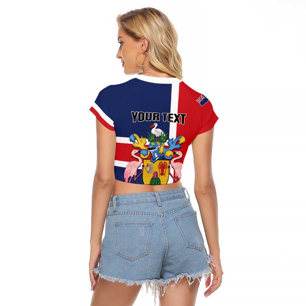 Personalised Turks and Caicos Islands Raglan Cropped T Shirt Come On Team TCI