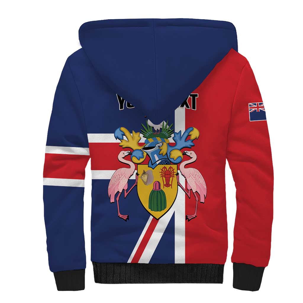 Personalised Turks and Caicos Islands Sherpa Hoodie Come On Team TCI