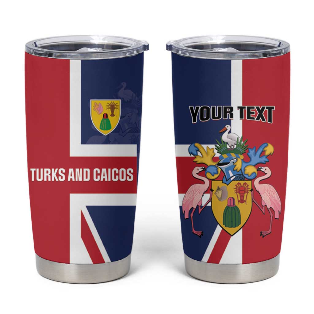 Personalised Turks and Caicos Islands Tumbler Cup Come On Team TCI