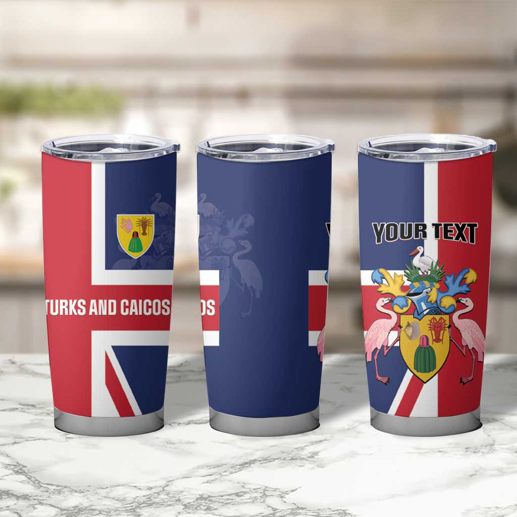 Personalised Turks and Caicos Islands Tumbler Cup Come On Team TCI