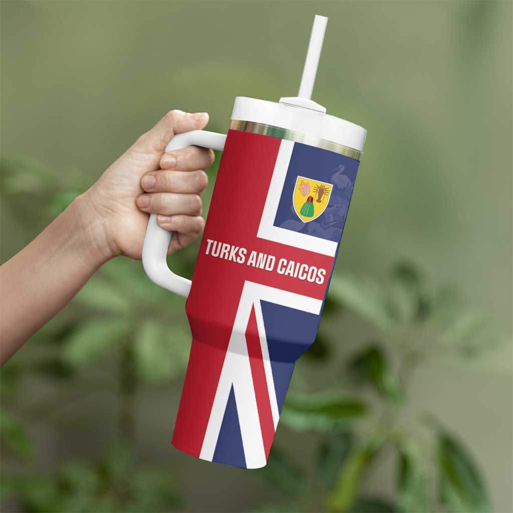 Personalised Turks and Caicos Islands Tumbler With Handle Come On Team TCI