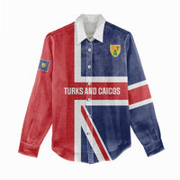 Personalised Turks and Caicos Islands Women Casual Shirt Come On Team TCI