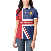 Personalised Turks and Caicos Islands Women Polo Shirt Come On Team TCI