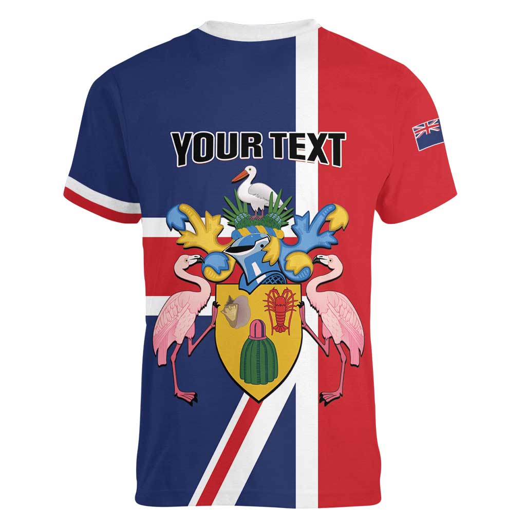 Personalised Turks and Caicos Islands Women V-Neck T-Shirt Come On Team TCI