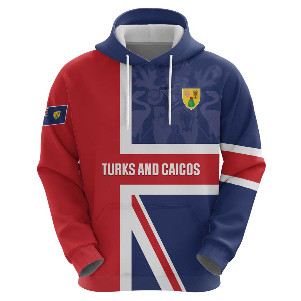 Personalised Turks and Caicos Islands Zip Hoodie Come On Team TCI
