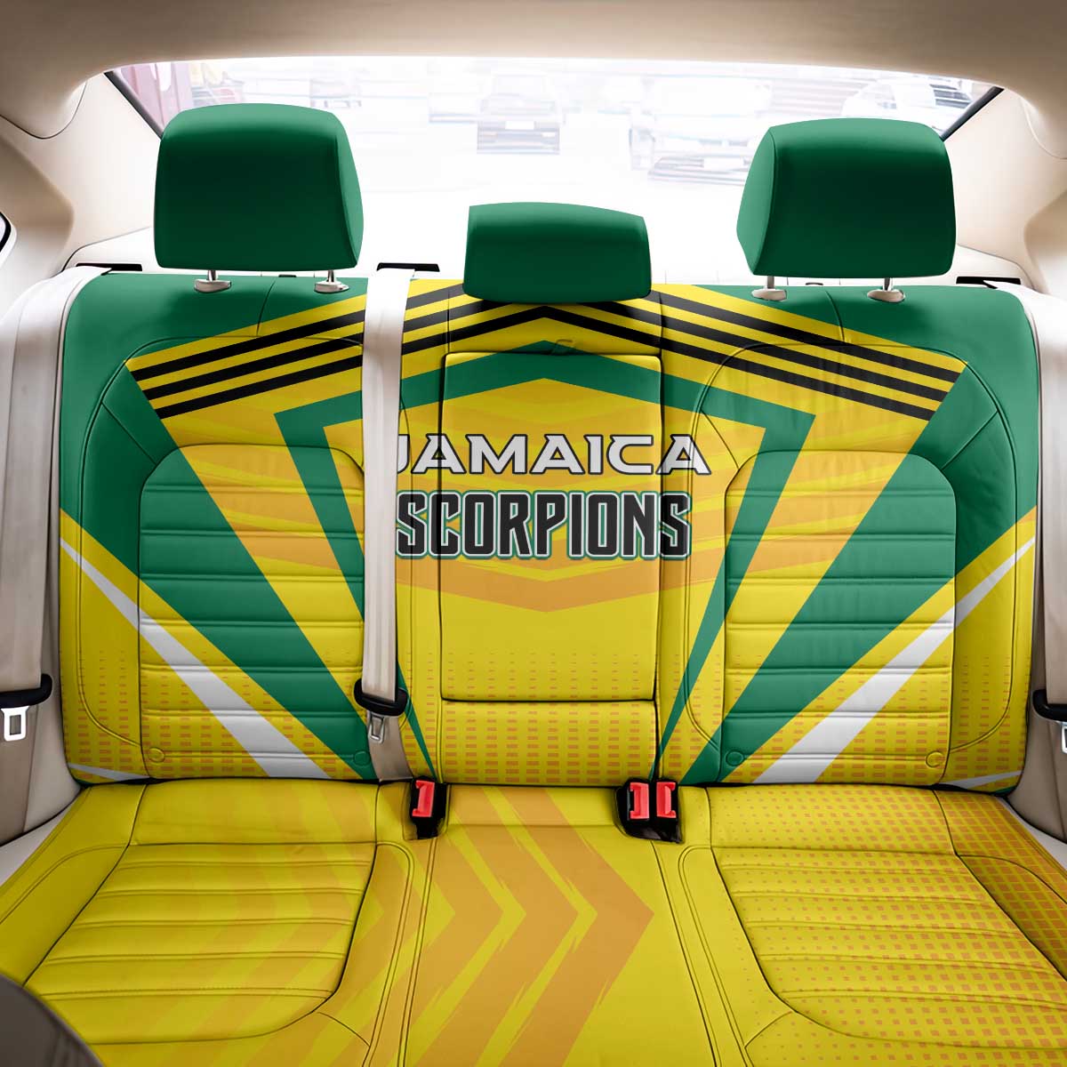 Cricket Jamaica Scorpions Back Car Seat Cover We Made Legends