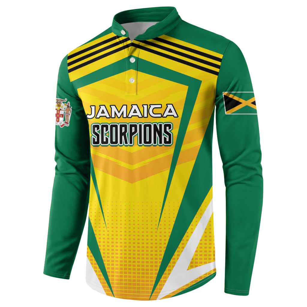Custom Cricket Jamaica Scorpions Button Sweatshirt We Made Legends