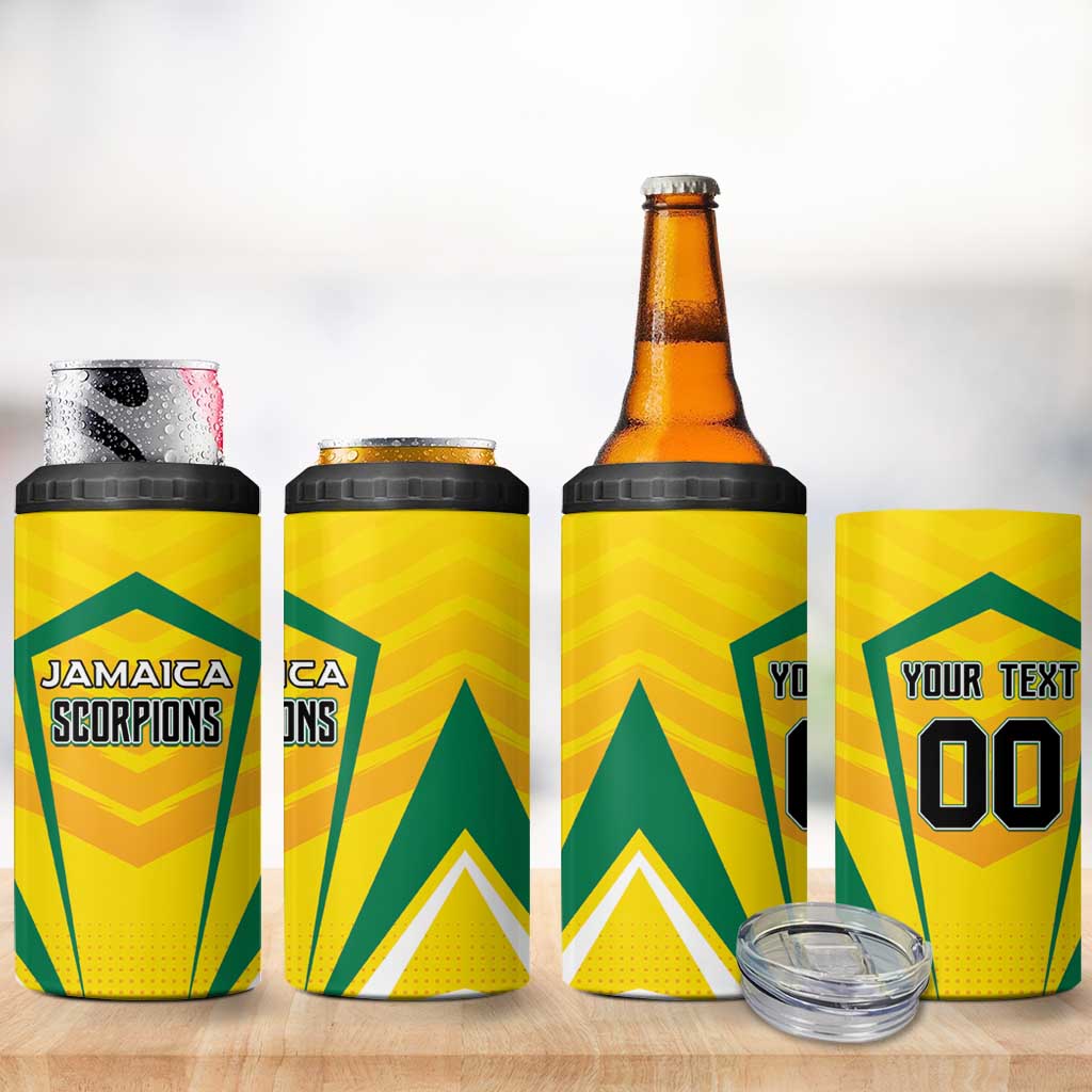 Custom Cricket Jamaica Scorpions 4 in 1 Can Cooler Tumbler We Made Legends