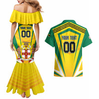Custom Cricket Jamaica Scorpions Couples Matching Mermaid Dress and Hawaiian Shirt We Made Legends