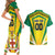 Custom Cricket Jamaica Scorpions Couples Matching Short Sleeve Bodycon Dress and Hawaiian Shirt We Made Legends