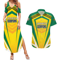 Custom Cricket Jamaica Scorpions Couples Matching Summer Maxi Dress and Hawaiian Shirt We Made Legends