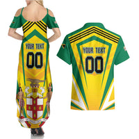 Custom Cricket Jamaica Scorpions Couples Matching Summer Maxi Dress and Hawaiian Shirt We Made Legends