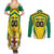 Custom Cricket Jamaica Scorpions Couples Matching Summer Maxi Dress and Long Sleeve Button Shirt We Made Legends