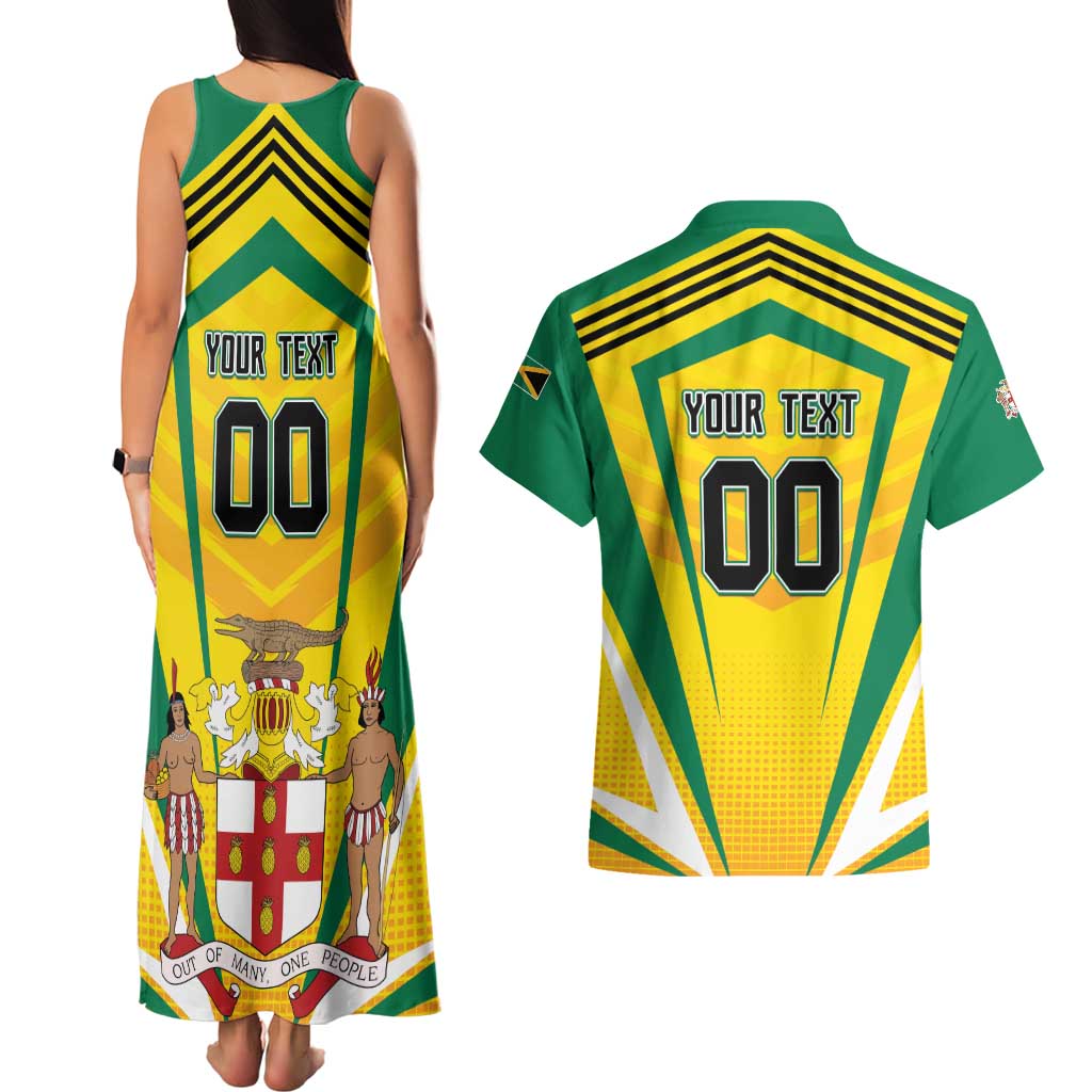 Custom Cricket Jamaica Scorpions Couples Matching Tank Maxi Dress and Hawaiian Shirt We Made Legends
