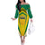Custom Cricket Jamaica Scorpions Family Matching Off The Shoulder Long Sleeve Dress and Hawaiian Shirt We Made Legends