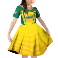 Custom Cricket Jamaica Scorpions Family Matching Off Shoulder Short Dress and Hawaiian Shirt We Made Legends