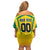 Custom Cricket Jamaica Scorpions Family Matching Off Shoulder Short Dress and Hawaiian Shirt We Made Legends