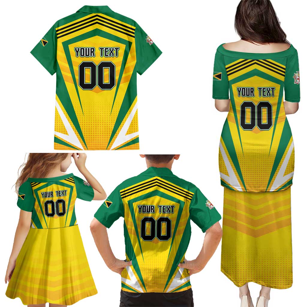 Custom Cricket Jamaica Scorpions Family Matching Puletasi and Hawaiian Shirt We Made Legends