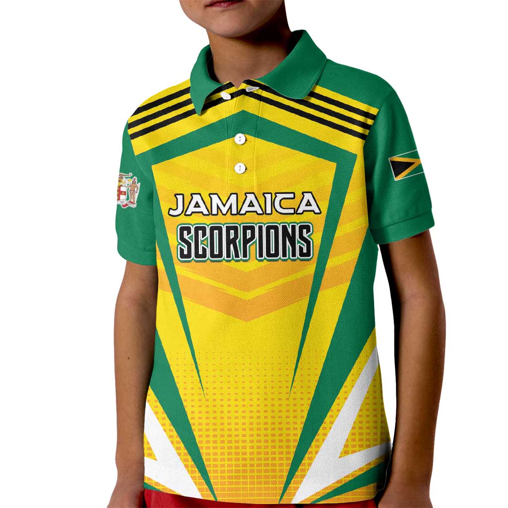Custom Cricket Jamaica Scorpions Kid Polo Shirt We Made Legends