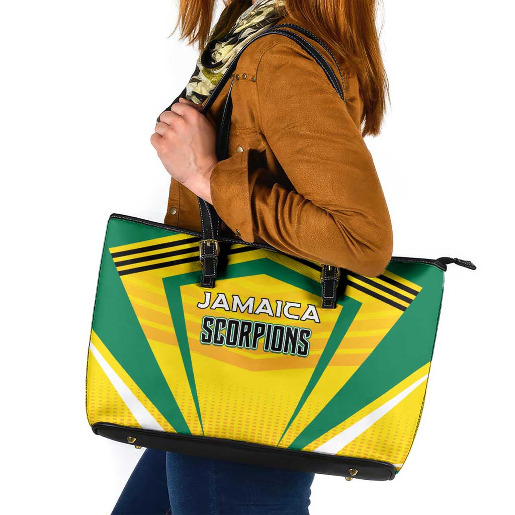 Cricket Jamaica Scorpions Leather Tote Bag We Made Legends