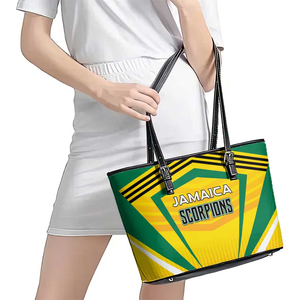 Cricket Jamaica Scorpions Leather Tote Bag We Made Legends