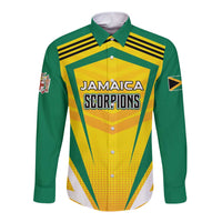 Custom Cricket Jamaica Scorpions Long Sleeve Button Shirt We Made Legends
