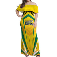Custom Cricket Jamaica Scorpions Off Shoulder Maxi Dress We Made Legends
