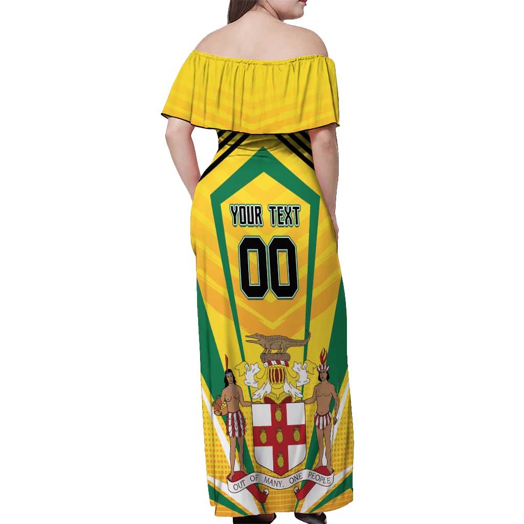 Custom Cricket Jamaica Scorpions Off Shoulder Maxi Dress We Made Legends