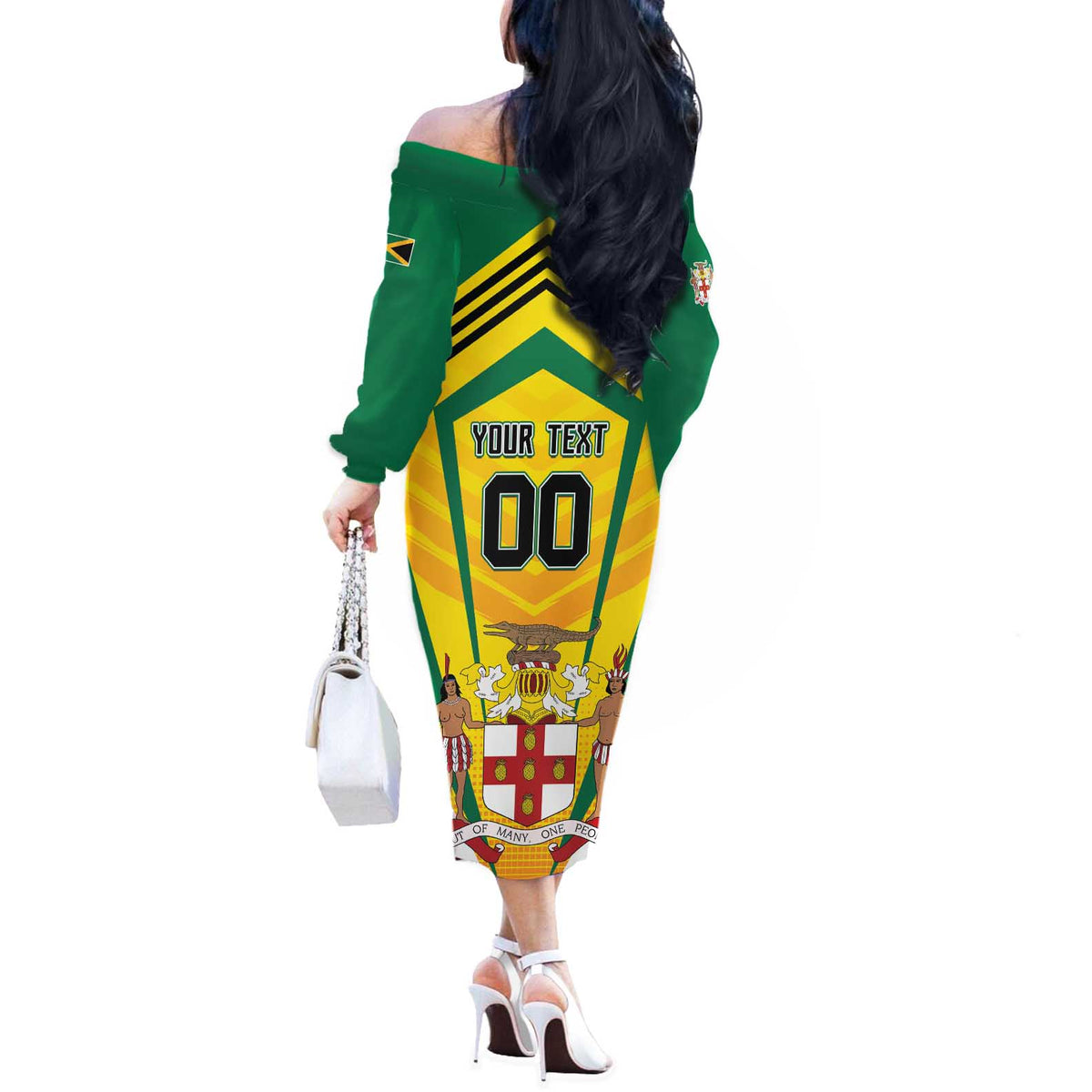 Custom Cricket Jamaica Scorpions Off The Shoulder Long Sleeve Dress We Made Legends
