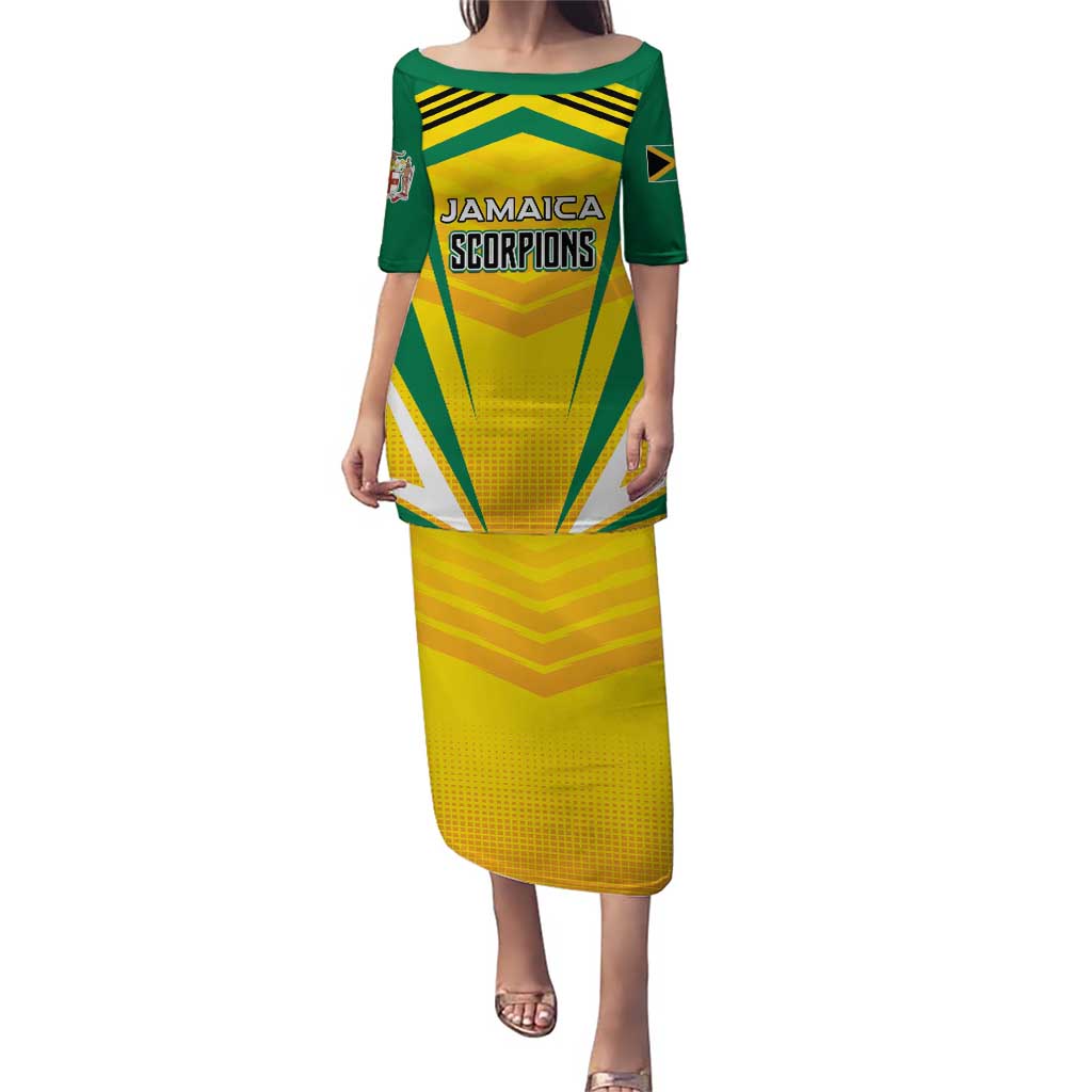 Custom Cricket Jamaica Scorpions Puletasi We Made Legends