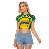 Custom Cricket Jamaica Scorpions Raglan Cropped T Shirt We Made Legends