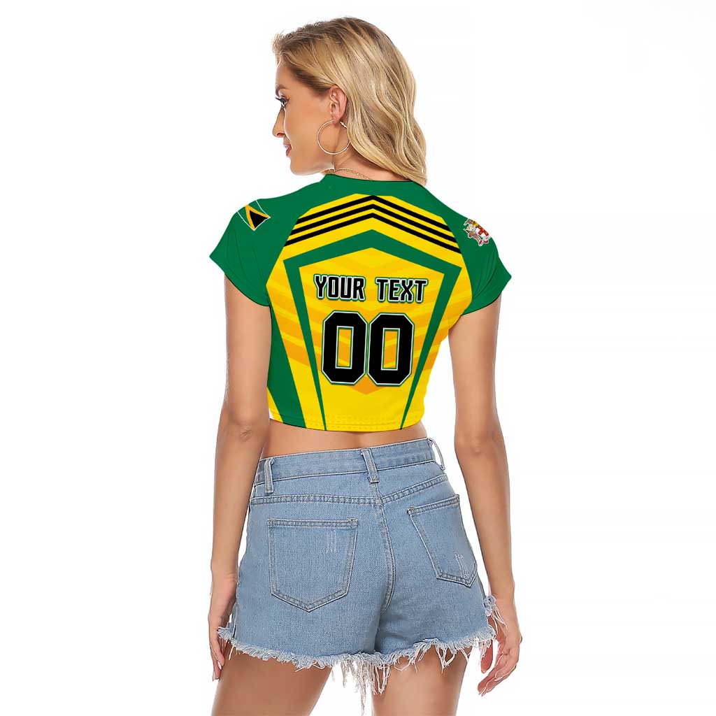 Custom Cricket Jamaica Scorpions Raglan Cropped T Shirt We Made Legends