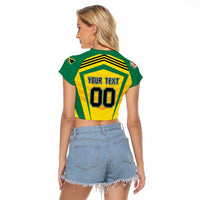 Custom Cricket Jamaica Scorpions Raglan Cropped T Shirt We Made Legends