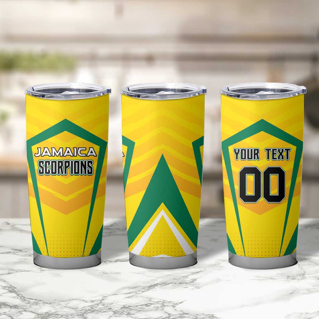 Custom Cricket Jamaica Scorpions Tumbler Cup We Made Legends