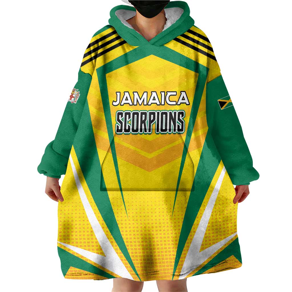 Custom Cricket Jamaica Scorpions Wearable Blanket Hoodie We Made Legends