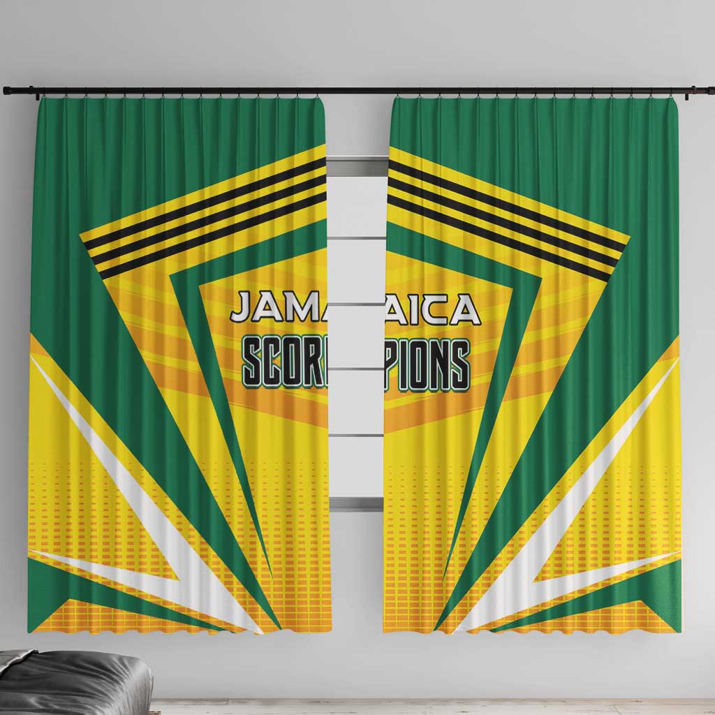 Cricket Jamaica Scorpions Window Curtain We Made Legends