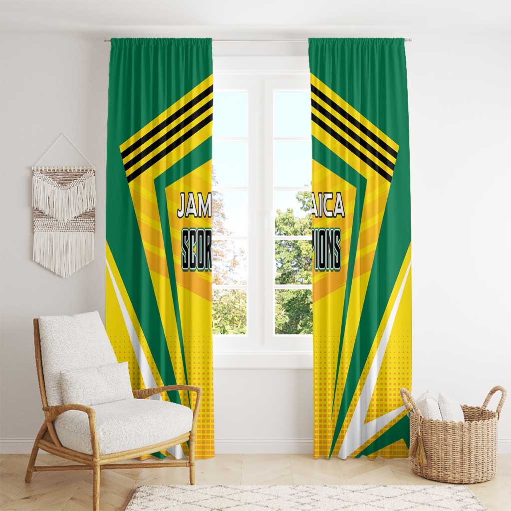 Cricket Jamaica Scorpions Window Curtain We Made Legends