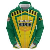 Custom Cricket Jamaica Scorpions Zip Hoodie We Made Legends