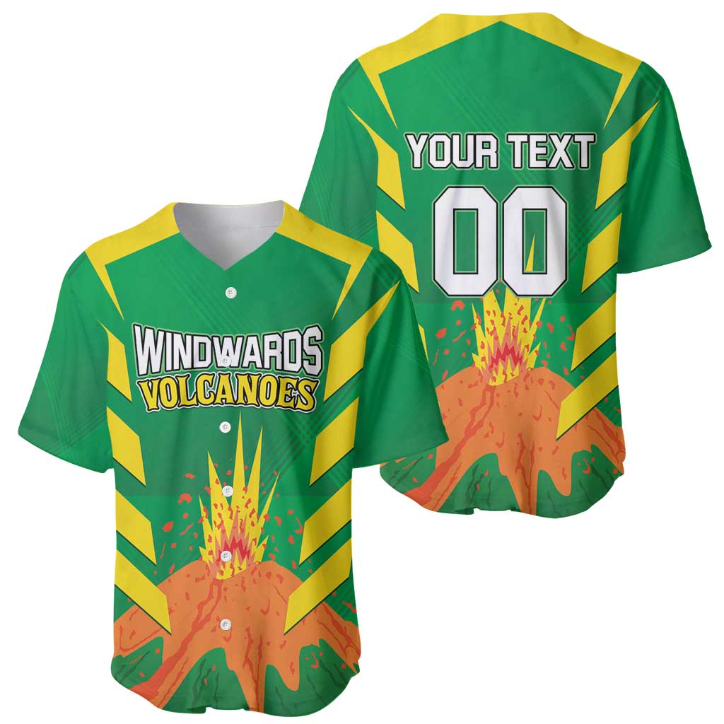Custom Cricket Windwards Volcanoes Baseball Jersey All The Best LAVA Boys