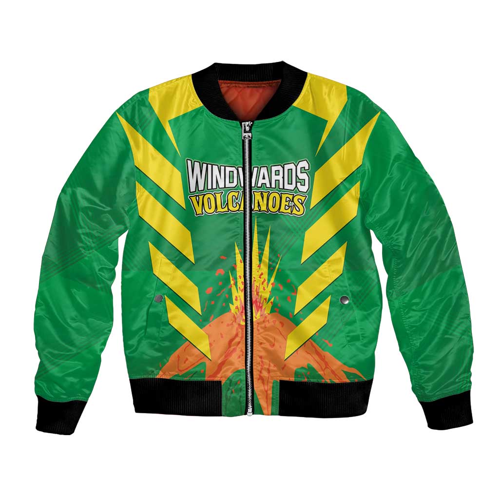 Custom Cricket Windwards Volcanoes Bomber Jacket All The Best LAVA Boys