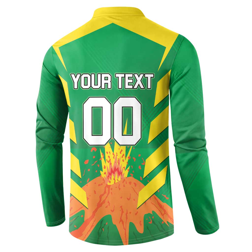 Custom Cricket Windwards Volcanoes Button Sweatshirt All The Best LAVA Boys