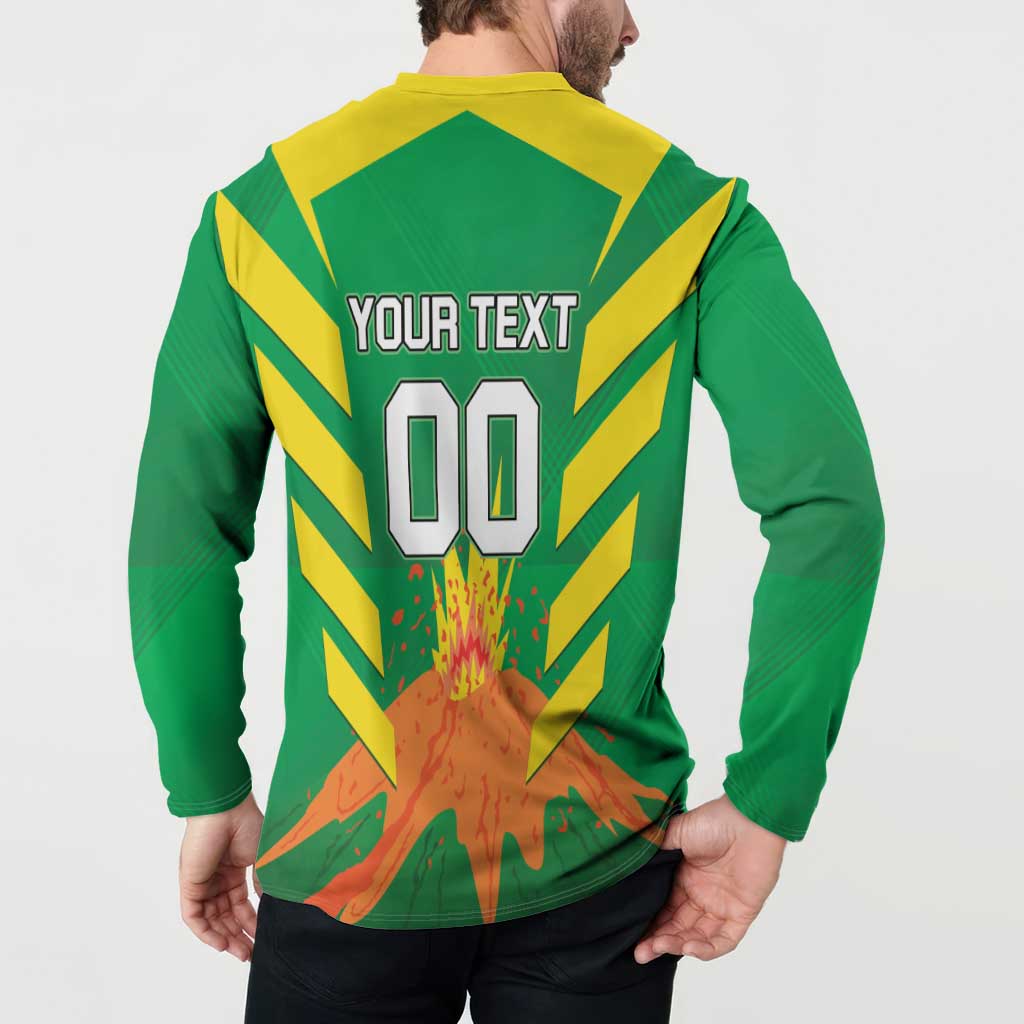 Custom Cricket Windwards Volcanoes Button Sweatshirt All The Best LAVA Boys