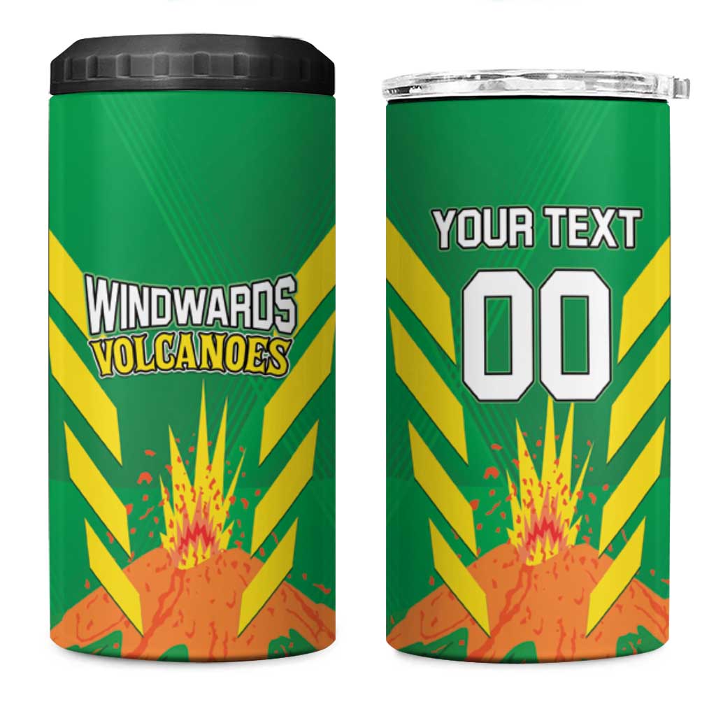 Custom Cricket Windwards Volcanoes 4 in 1 Can Cooler Tumbler All The Best LAVA Boys