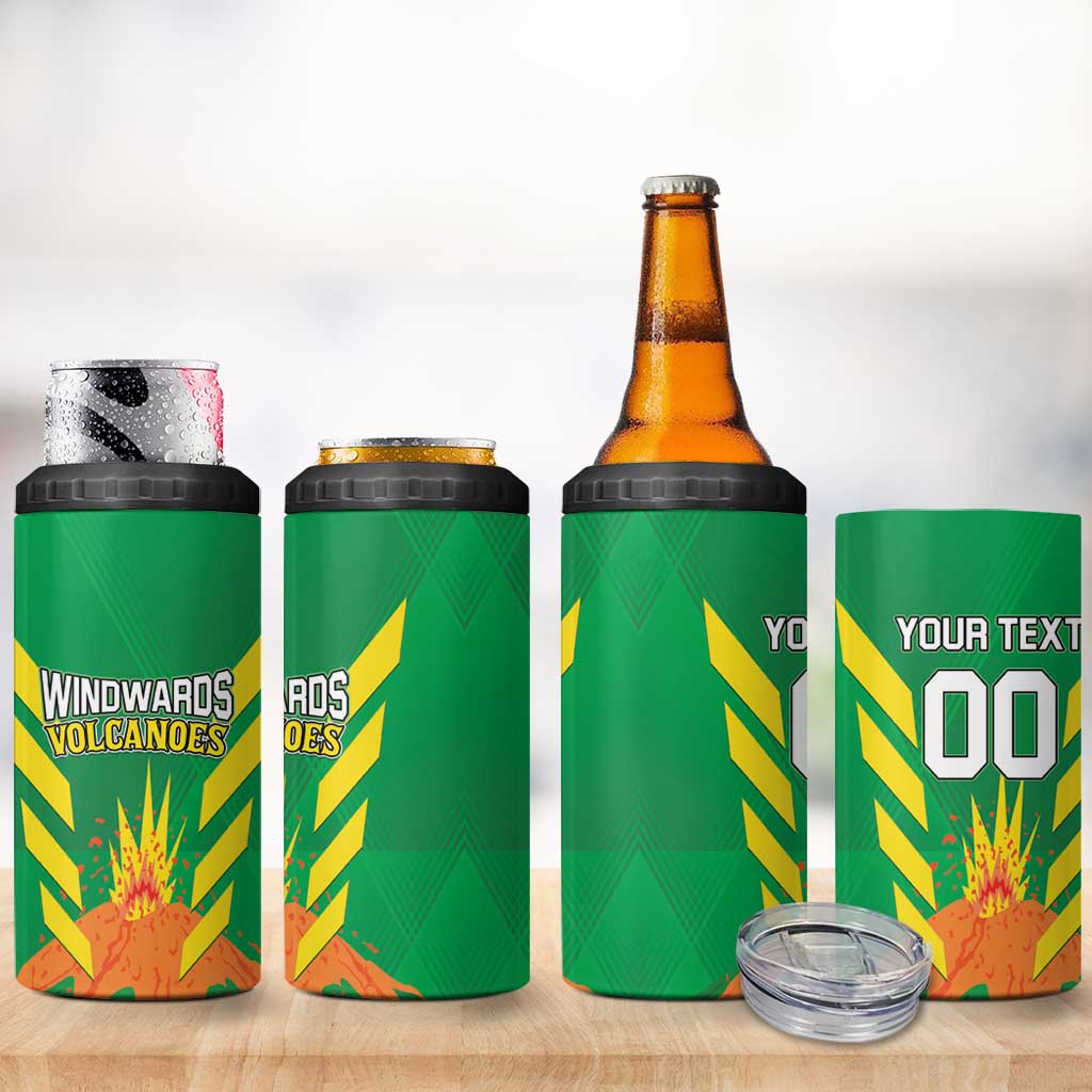 Custom Cricket Windwards Volcanoes 4 in 1 Can Cooler Tumbler All The Best LAVA Boys